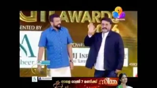 mohanlal mass intro through audience in a film award