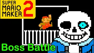 Mario Maker 2 - How to make a SANS boss battle (Mario Maker Boss ideas)(UNDERTALE Bosses!)