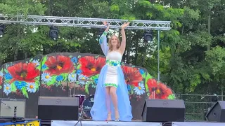 Christina Yavdoshnyak Performing Палала at the Soyuzivka Ukrainian Cultural Festival in 2021