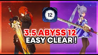 Easy Full Star Clear 3.5 Abyss 12 With Diluc & Keqing! [Genshin Impact]