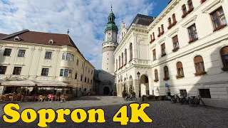 Walk around Sopron Hungary. [4K]