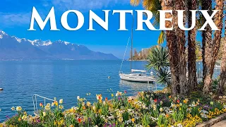 Montreux 4K - Most Heavenly Places in Switzerland You Should Visit - Walking Tour 2023, Travel Vlog