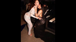 Nicki Minaj Licks Bella Hadid’s Neck At AmfAR Gala I