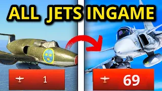 I SURVIVED 1 KILL WITH EVERY JET INGAME (From low tier to Top Tier sweden)