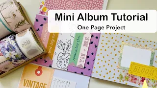 NEW MINI ALBUM | JOURNAL | ONE PAGE WONDER ✂️ USE ONE 12X12 PAPER - SNAIL MAIL - TUTORIAL - DIY