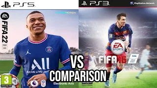 FIFA 22 PS5 Vs FIFA16 PS3