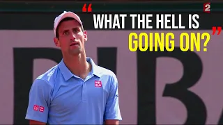 Rafael Nadal - Top 10 Reactions of Djokovic when he can't handle Rafa's Game