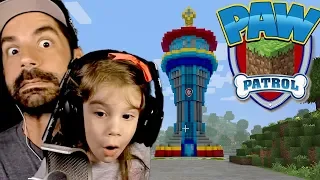 Paw Patrol Minecraft Adventure with My Daughter! :: Finding Tracker!