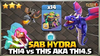 Most POWERFUL Th14 Super Archer Blimp Hydra Attack Strategy | Th14 vs Th15 | Best Th14 Attack in coc