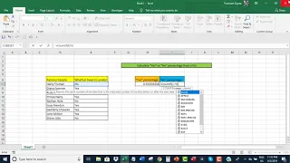 Calculate "Yes" or "No" percentage from a list in Excel