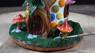 DIY Grapevine Tree Fairy House Lamp