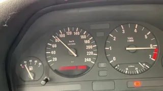 1991 BMW e34 520i 24v 150hp 2nd gear acceleration to redline