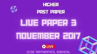 Live Paper 3 November 2017 | Part One | November 2017 | Walkthrough Higher Maths Exam Paper