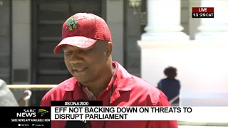 #SONA2020 | EFF not backing down on threats to disrupt parliament