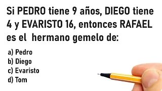 5 PREGUNTAS DE RAZONAMIENTO LÓGICO - Nivel 1 - Profesor Bruno Colmenares