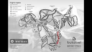 Красная трасса 15A - зима 2019 в ГК "Буковель" (Bukovel red track 15A)