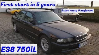 Starting a V12 BMW E38 7 Series That's Been Sitting Outside For 5 Years