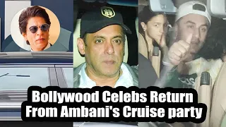 Shah Rukh Khan, Salman Khan, Ranbir Kapoor, Alia Bhatt & Raha return From Ambani's Cruise party