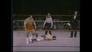 Ted Arcidi vs Jobber Mario Mancini WWF 1985