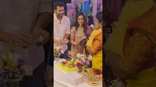 Actor Jayamravi with wife in Yogibabu Daughter birthday party|#shortsfeed #shorts #trending #viral