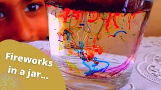 How to do Fireworks in a jar science experiment|Easy science experiment for Kids|DIY fireworks|