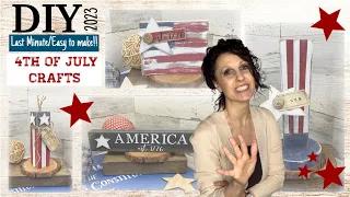 DIY Easy Patriotic Crafts | DIY Farmhouse Rustic 4th of July Crafts | Last Minute 4th of July Crafts