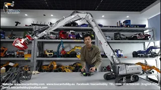 Unbox K970-300 1/14 Kabolite RC Hydraulic Demolition Excavator,9 CH valves, light & sound.