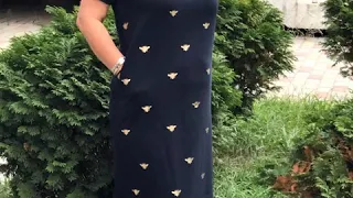 Платье поло с золотыми пчелками