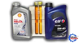 ELF SXR 5W40 обзор сравнение с SHELL HX8