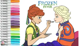 Disney Princess Coloring Book Pages Frozen Sisters Anna and Elsa Frozen Fever