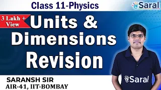 Units and Dimensions Revision - Physics Class 11, JEE, NEET