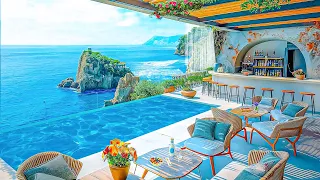 Bossa Nova Jazz at Morning Seaside Villa - Happy Jazz Music with Ocean Waves Sounds for Deep Healing