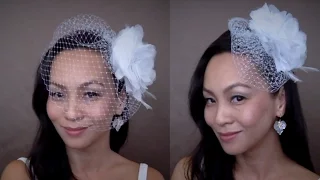 DIY Birdcage Veil 9" {CHRISTINE} : Two Ways to Style {New Version}