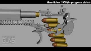 Mannlicher 1905 pistol (in progress video)