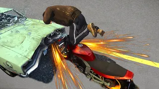 GTA 4 Motorcycle Crashes Ragdoll Compilation Ep. 119