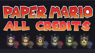 Evolution Of Paper Mario Credits - N64, GCN, Wii, 3DS & Wii U