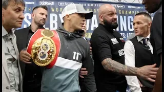 THINGS GET HEATED! - LEE SELBY & JOSH WARRINGTON SEPARATED BY SECURITY IN FIERY HEAD-TO HEAD