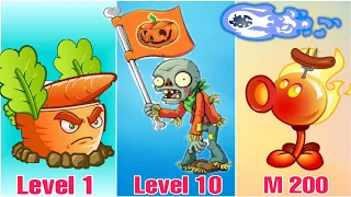 Scarecrow Flag Zombie vs all Plants level 1 vs max level | Plants vs Zombies 2 - PVZ2 MK