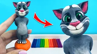 Говорящий Кот Том из игры My Talking Tom and Friends | Лепим фигурку из пластилина с Лепка ОК