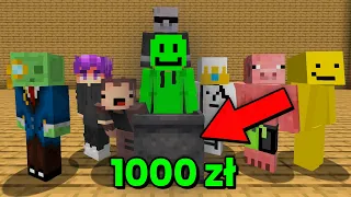 MUSIELI WEJŚĆ DO KOTŁA, aby WYGRAĆ 1000 ZŁ w MINECRAFT!