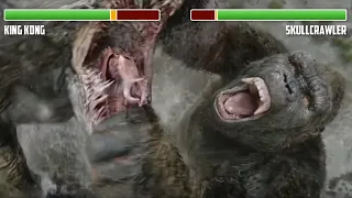 King Kong vs. Skullcrawler WITH HEALTHBARS | Full Final Battle | HD | Kong: Skull Island