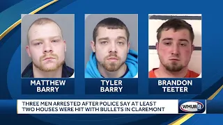 Three men arrested after allegedly shooting at houses in Claremont