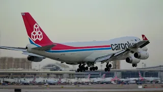 Afternoon Plane Spotting DFW International Airport From Founders Plaza 18L+18R Active Feb 21, 2024