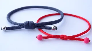 Make a Simple Single Strand Scaffold Knot Sliding Knot Friendship Bracelet - Knot or Beads Version