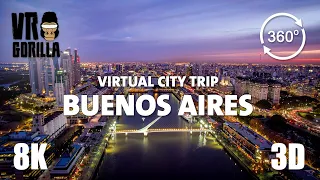 Buenos Aires, Argentina Guided Tour in 360 VR - Virtual City Trip - 8K Stereoscopic 360 Video