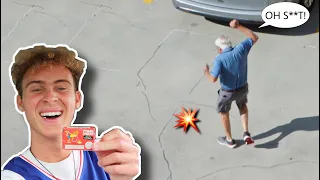 Scaring People with Firecrackers Prank!