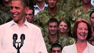 President Obama Speaks to U.S. and Australian Service Members