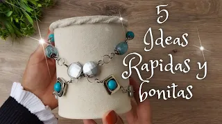 5 IDEAS RAPIDAS, FACILES, ÚTILES Y BONITAS/MANUALIDADES CON RECICCLAJE/HOME DECOR/ARTESANATO.