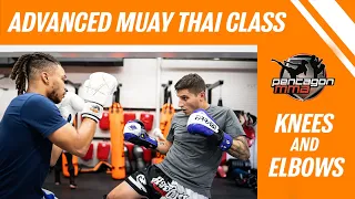 30-Minute Advanced Muay Thai Knees & Elbows Heavy Bag workout Class - Class #5