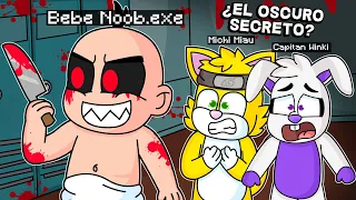 El Oscuro Secreto de BEBE NOOB.EXE 😨 | MICHI MIAU, CAPITAN WINKI Y BEBE NOOB EN MINECRAFT TROLL